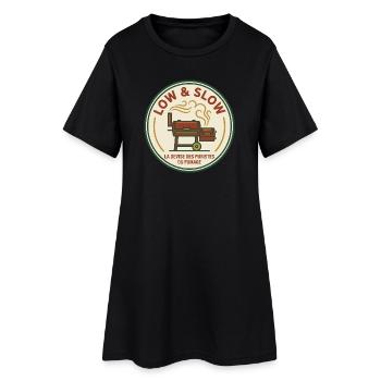 Purist Low and Slow Hickory Smoking - Women’s T-Shirt Dress - black - Front