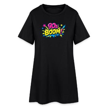 90er Boom Comic Explosion - Frauen T-Shirt-Kleid - Schwarz - Vorne