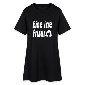 Frisur - Frauen T-Shirt-Kleid - Schwarz - Vorne