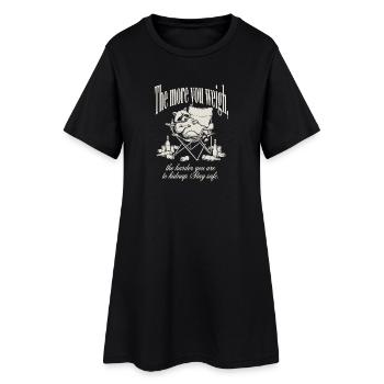 Plus tu peses plus tu es difficile d’enlever un raton laveur drôle - Robe T-shirt Femme - noir - Devant