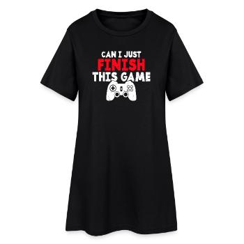 Je peux juste finir ce jeu - Robe T-shirt Femme - noir - Devant