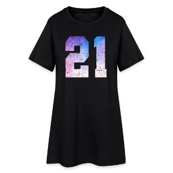 Issue 21 – 21st Anniversary Gift - Women’s T-Shirt Dress - black - Front