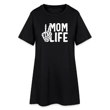 Main squelette de la vie de maman – Chemise de maman drôle et coquine - Robe T-shirt Femme - noir - Devant