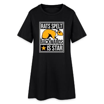 Rats Spelt Backwards Is Star Lustiger Ratte Spruch - Frauen T-Shirt-Kleid - Schwarz - Vorne