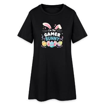 Ich Bin Der Gamer Bunny Süße Ostern Familie - Frauen T-Shirt-Kleid - Schwarz - Vorne