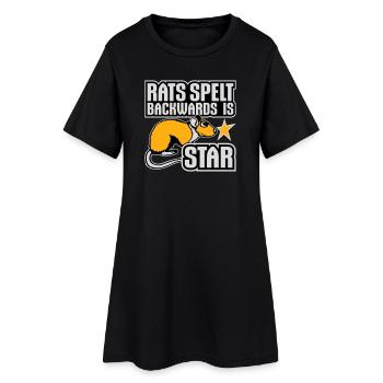 Rats Spelt Backwards Is Star Lustiger Ratte Spruch - Frauen T-Shirt-Kleid - Schwarz - Vorne