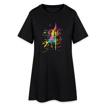 Pole Dance Bar Fitness Femmes Pole Danse - Robe T-shirt Femme - noir - Devant