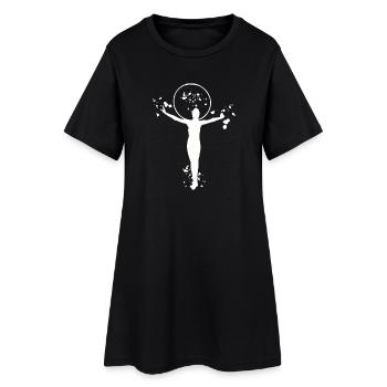 Gymnastikreifen Reifen Rhythmische Sportgymnastik - Frauen T-Shirt-Kleid - Schwarz - Vorne