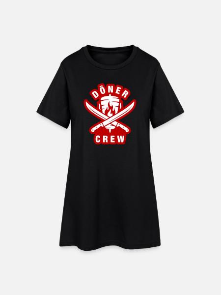 Döner Crew - Frauen T-Shirt-Kleid - Schwarz