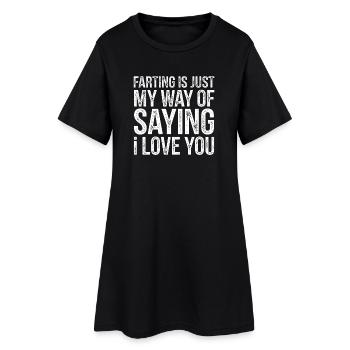 Pet n’est que ma façon de dire je t’aime furz - Robe T-shirt Femme - noir - Devant