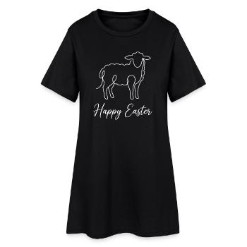 Happy Easter, Cute Lamb Spring Shirt, Hoodie, Mug - Frauen T-Shirt-Kleid - Schwarz - Vorne