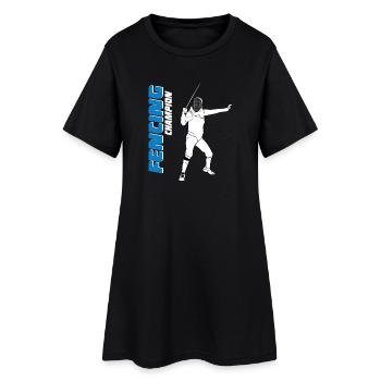 Fencing - Fechten - Fechter - Fechtkampf - Frauen T-Shirt-Kleid - Schwarz - Vorne
