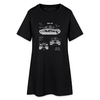 Panzer Bauplan von 1915 - Frauen T-Shirt-Kleid - Schwarz - Vorne