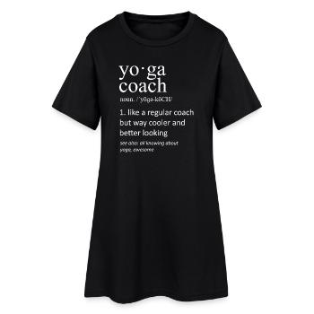 Art de définition du dictionnaire drôle du coach de yoga - Robe T-shirt Femme - noir - Devant