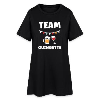 Team Guinguette Festif - Robe T-shirt Femme - noir - Devant