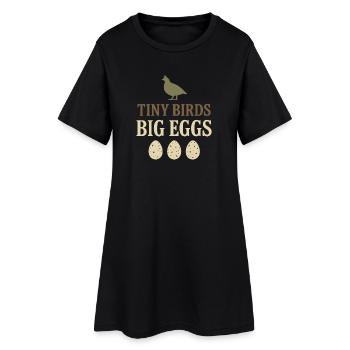 Wachtelhalter Wachtelbauer Hinterhofwachtel - Frauen T-Shirt-Kleid - Schwarz - Vorne