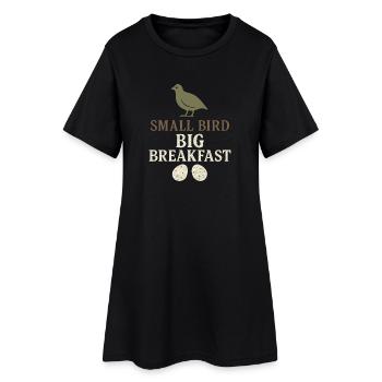 Wachtelhalter Wachtelbauer Hinterhofwachtel - Frauen T-Shirt-Kleid - Schwarz - Vorne