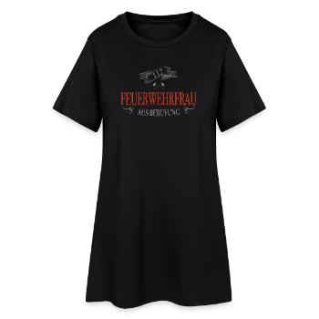 Feuerwehrfrau Berufung Feuerwehr - Frauen T-Shirt-Kleid - Schwarz - Vorne