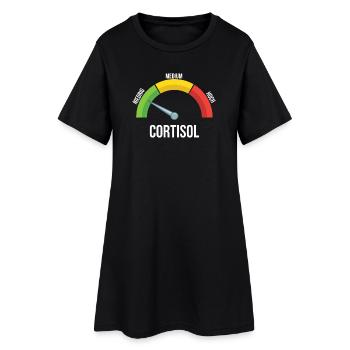 Compteur de cortisol - Robe T-shirt Femme - noir - Devant
