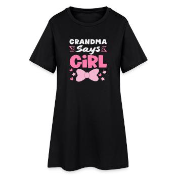 Grand-mère Grand-mère dit révélation du sexe de la fille - Robe T-shirt Femme - noir - Devant
