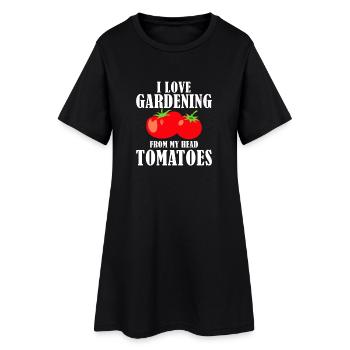 J’adore les tomates Gardening Head - Robe T-shirt Femme - noir - Devant