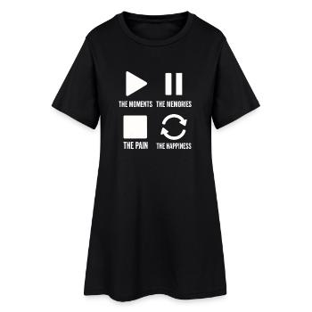 Pleine conscience, moments, souvenirs, bonheur - Robe T-shirt Femme - noir - Devant