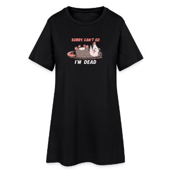 Désolé, je ne peux pas y aller, je suis mort. - Robe T-shirt Femme - noir - Devant