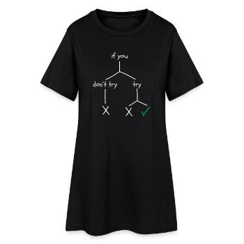 Design motivant sur le courage et la persévérance - Robe T-shirt Femme - noir - Devant