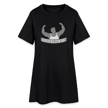 Diction drôle d’entraînement de fitness certifiée Gym Rat - Robe T-shirt Femme - noir - Devant
