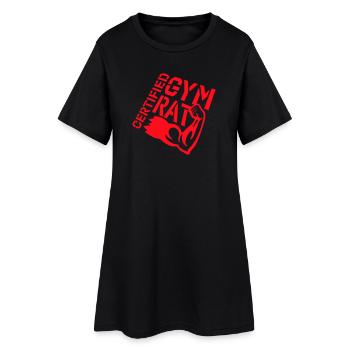 Certified Gym Rat Lustig Fitness Training Spruch - Frauen T-Shirt-Kleid - Schwarz - Vorne