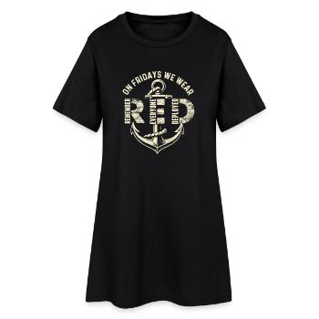 On Fridays We Wear Red Remember Deployed - Women’s T-Shirt Dress - black - Front