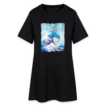 Grosse vague au Japon au large de Kanagawa Vintage Japanese - Robe T-shirt Femme - noir - Devant