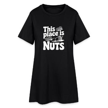 Cet endroit est dingue - Robe T-shirt Femme - noir - Devant