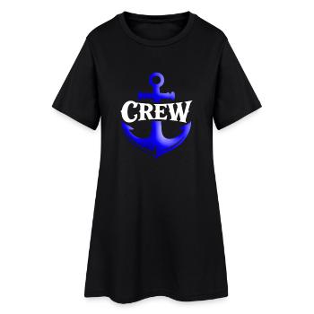Lettrage Ankercrew - Robe T-shirt Femme - noir - Devant