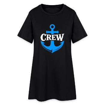 Logo nautique de l’équipage de l’ancre - Robe T-shirt Femme - noir - Devant