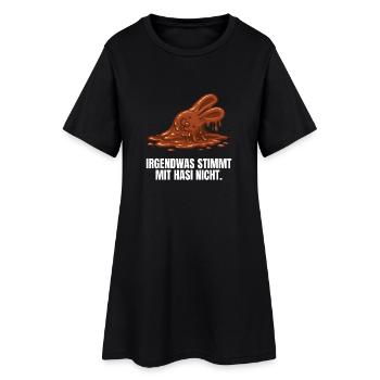 Hasi Ostern Schokohase lustig - Frauen T-Shirt-Kleid - Schwarz - Vorne