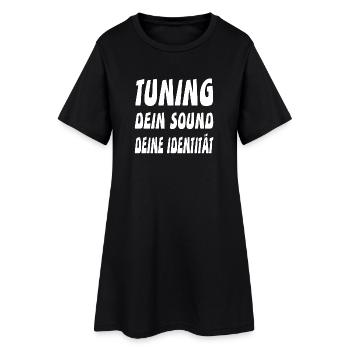 Tuning - Frauen T-Shirt-Kleid - Schwarz - Vorne