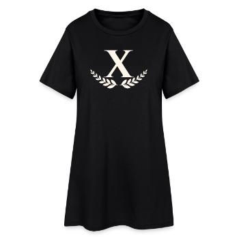 x - Robe T-shirt Femme - noir - Devant