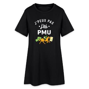 J’peux pas j’ai PMU - Robe T-shirt Femme - noir - Devant