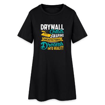 Trockenbau Trockenbauer Trockenbaumonteur - Frauen T-Shirt-Kleid - Schwarz - Vorne