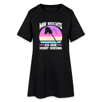 Steckenpferd Hobbyhorse Hobby Horsing - Frauen T-Shirt-Kleid - Schwarz - Vorne