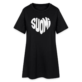 Finlande, faute de frappe de Suomi Heart - Robe T-shirt Femme - noir - Devant