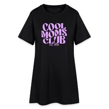 Cool Moms Club - Mama 2026 Geschenk - Frauen T-Shirt-Kleid - Schwarz - Vorne