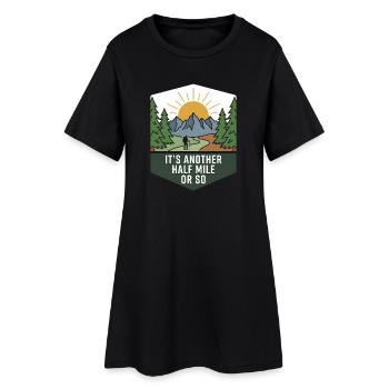 Wandern Camping Trekking Draußen Natur Berg - Frauen T-Shirt-Kleid - Schwarz - Vorne