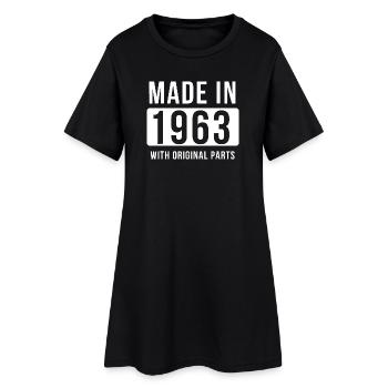 Made in 1963 Vintage Parts - Women’s T-Shirt Dress - black - Front