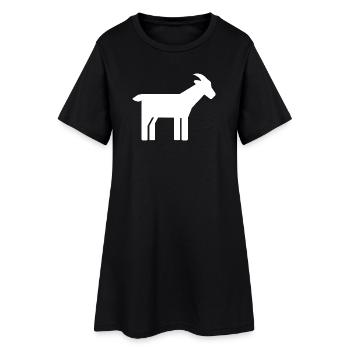 Graphisme minimaliste de silhouette de chèvre - Robe T-shirt Femme - noir - Devant