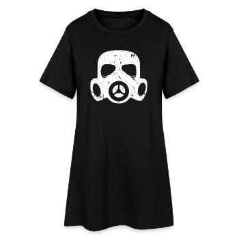 Masque à gaz grunge Particules nucléaires radioactives - Robe T-shirt Femme - noir - Devant