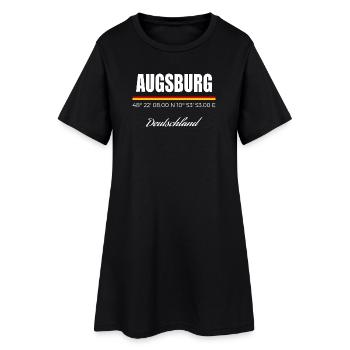 Augsburg - Frauen T-Shirt-Kleid - Schwarz - Vorne