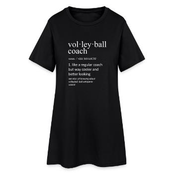 Dessin de définition du dictionnaire drôle de l’entraîneur de volleyball - Robe T-shirt Femme - noir - Devant