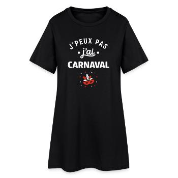 Karneval - Frauen T-Shirt-Kleid - Schwarz - Vorne